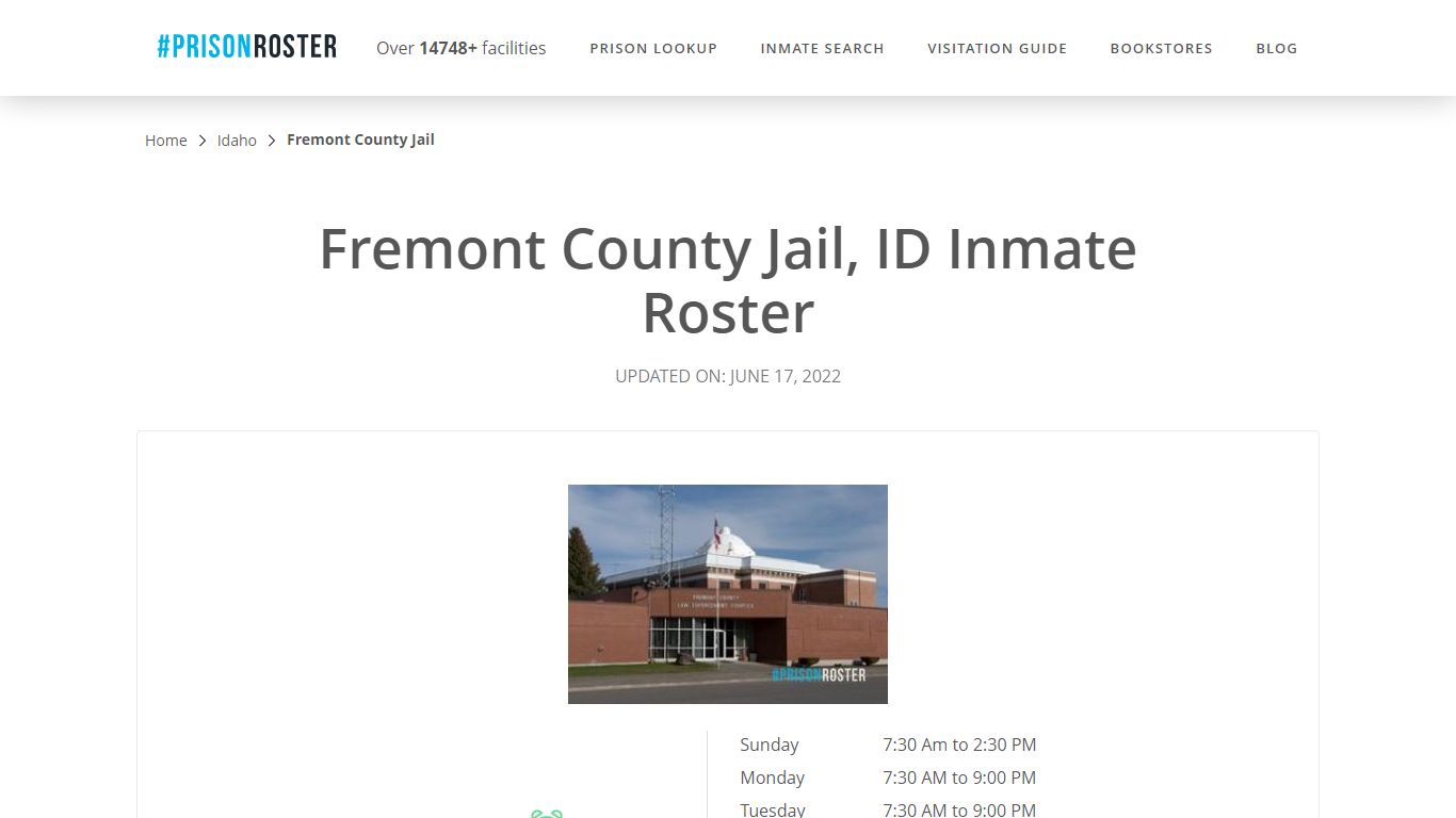 Fremont County Jail, ID Inmate Roster - Prisonroster